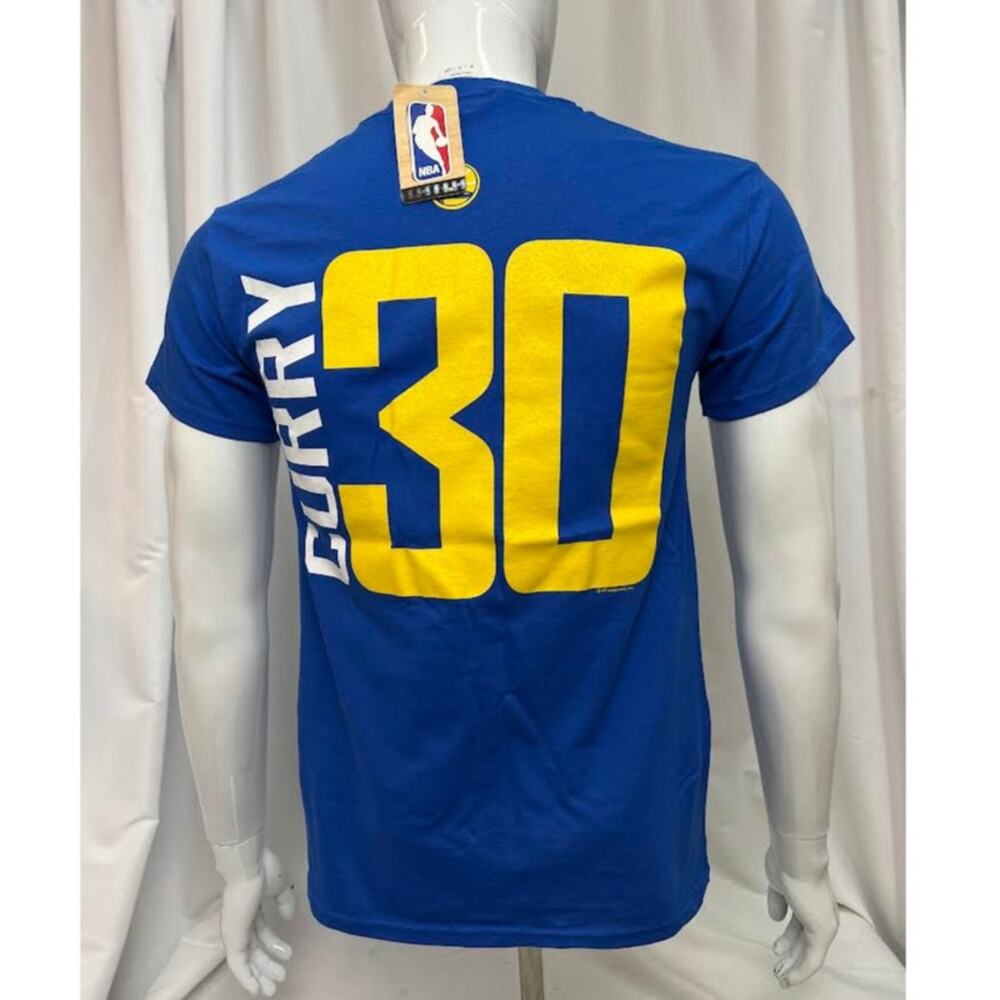 NWT! Stephen Curry Golden State Warriors Mens Royal Vertical T Shirt SMALL‎